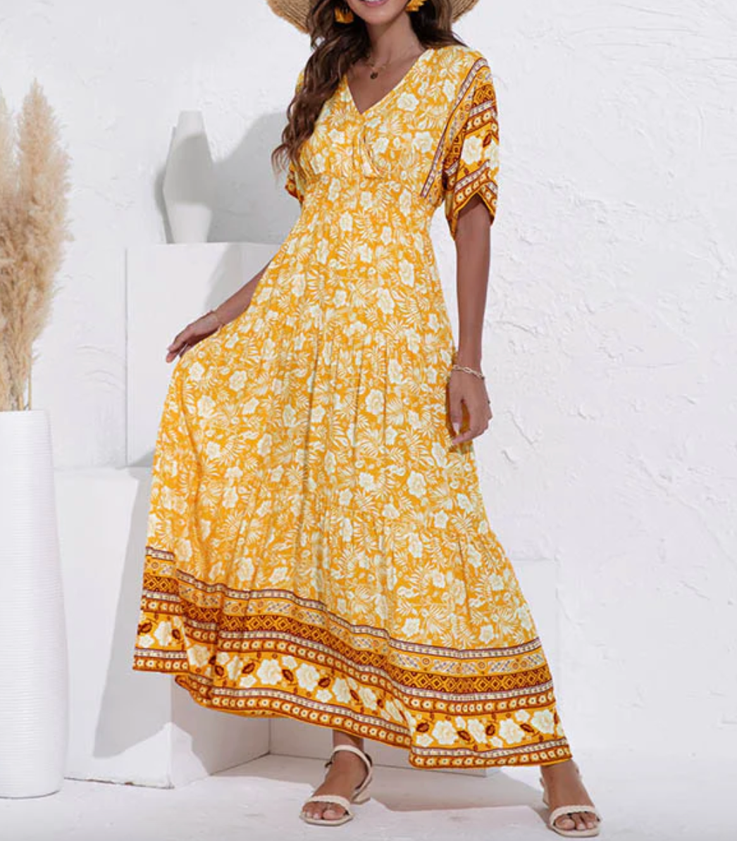 Elena - langes maxi kleid für den sommer