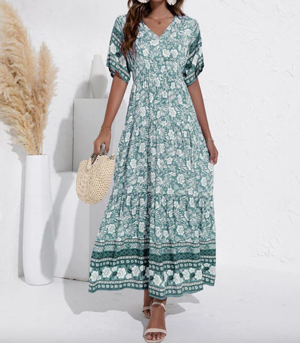 Elena - langes maxi kleid für den sommer